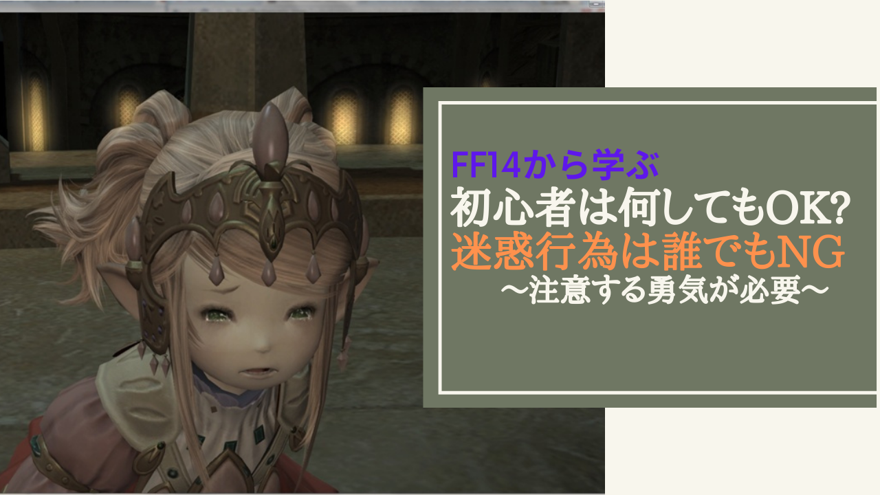 Ff14 初心者だから何をしても許されるわけではない Amemiya Memo